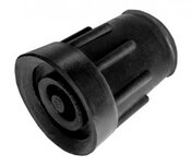 Kruk- en stokdoppen 19mm zwart Able 2 2st