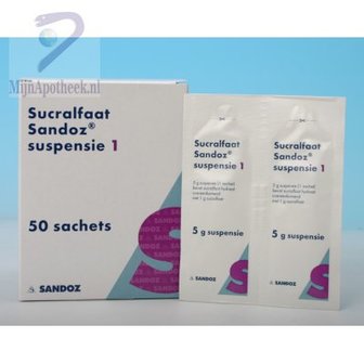 SUCRALFAAT SANDOZ SUSPENSIE 200MG/ML IN ZAKJE 5ML