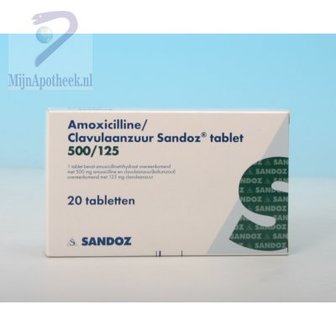 AMOXI/CLAV SANDOZ TABLET 500/125MG