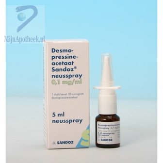 DESMOPRESSINE SANDOZ NEUSSPR 10MCG/DO FLACON 50DO