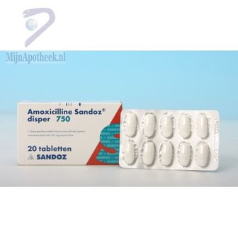 AMOXICILLINE DISPER SANDOZ TABLET  750MG