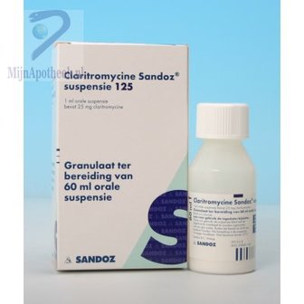 CLARITROMYCINE SANDOZ GRAN V SUSPENSIE 125MG/5ML