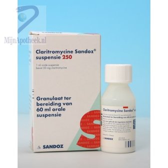 CLARITROMYCINE SANDOZ GRAN V SUSPENSIE 250MG/5ML