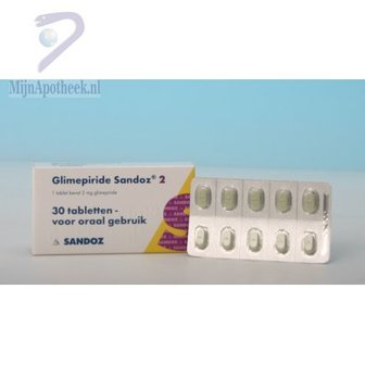 GLIMEPIRIDE SANDOZ TABLET 2MG