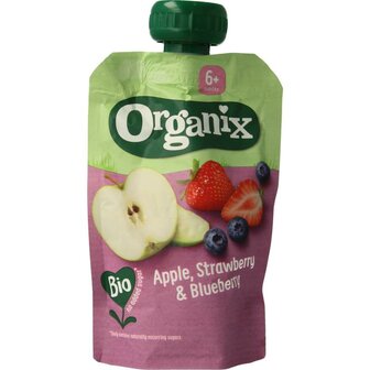 Apple strawberry blueberry 6+ maanden bio Organix Just 100g