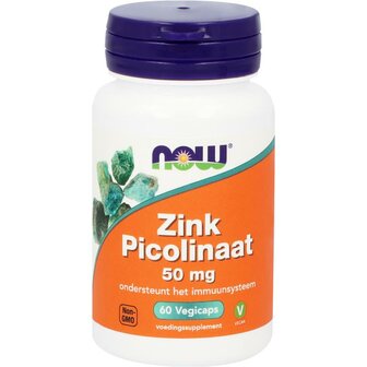 Zink picolinaat 50mg NOW 60vc