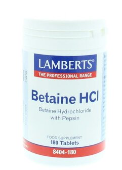 Betaine HCL 324mg/Pepsine 5mg Lamberts 180tb