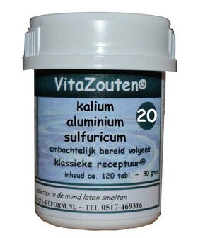 Kalium aluminium sulfuricum VitaZout Nr. 20 Vitazouten 120tb