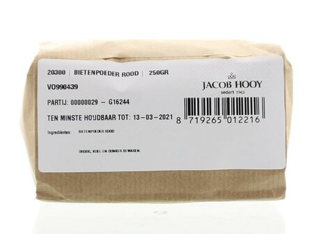 Bietenpoeder rood Jacob Hooy 250g