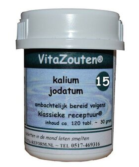 Kalium jodatum VitaZout Nr. 15 Vitazouten 120tb