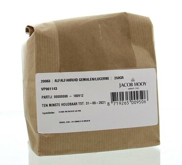 Alfalfakruid gemalen Jacob Hooy 250g