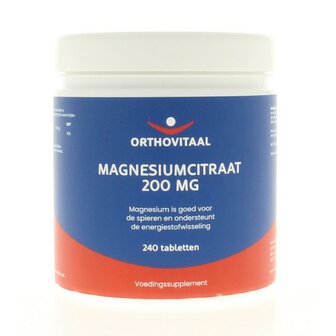 Magnesium citraat 200 mg Orthovitaal 240tb