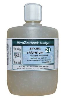 Zincum muriaticum huidgel Nr.21 Vitazouten 90ml