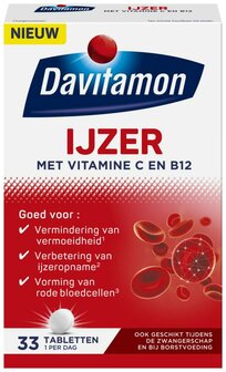 IJzer met B12 Davitamon 33st