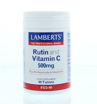 Vitamine C 500mg rutine &amp; bioflavonoiden Lamberts 90tb