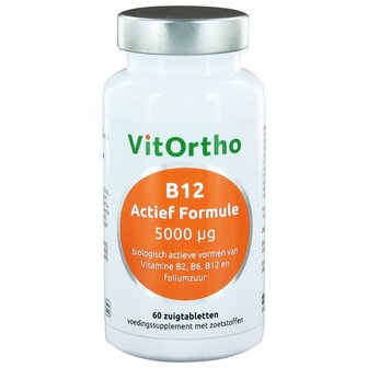 B12 actief formule 5000 mcg Vitortho 60zt