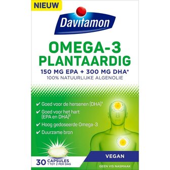 Omega 3 plantaardig Davitamon 30ca