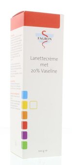 Lanettecreme met 20% vaseline Fagron 100g