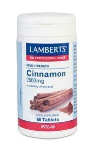 Kaneel 2500mg (cinnamon) Lamberts 60tb