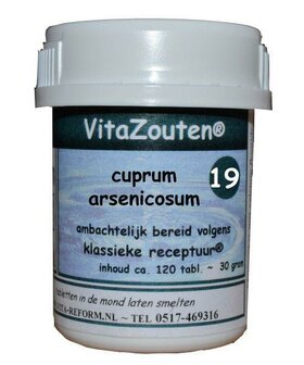 Cuprum arsenicosum VitaZout Nr. 19 Vitazouten 120tb