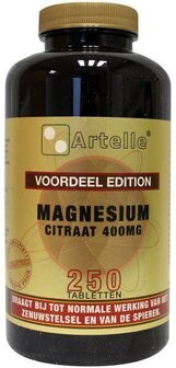Magnesium citraat elementair Artelle 250tb