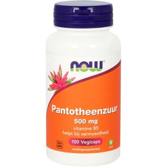 Pantotheenzuur 500 mg (B5) NOW 100vc