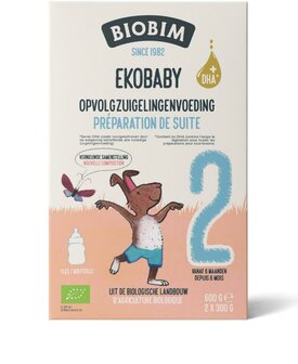 Ekobaby 2 opvolg zuigelingenvoeding 6+ maanden bio Biobim 600g