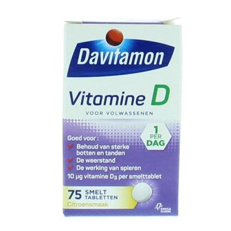 D Volwassen smelttablet Davitamon 75tb
