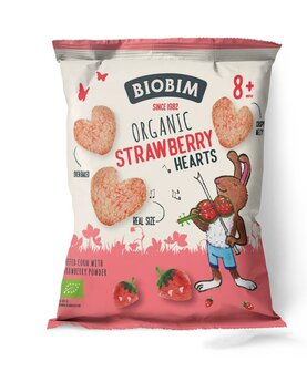 Strawberry hearts 8+ maanden bio Biobim 20g
