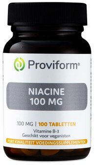 Vitamine B3 niacine 100 mg Proviform 100tb
