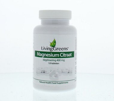 Magnesium citraat 400mg Livinggreens 120tb