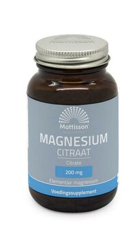 Magnesium citraat 200mg Mattisson 60tb