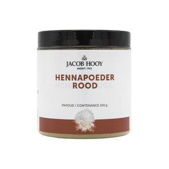 Hennapoeder rood potje Jacob Hooy 100g
