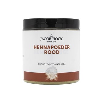 Hennapoeder rood potje Jacob Hooy 100g