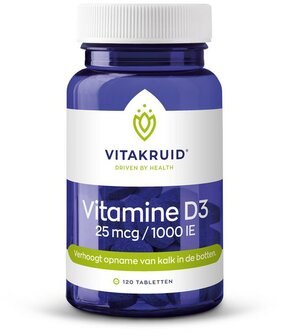 Vitamine D3 25mcg/1000IE Vitakruid 120tb
