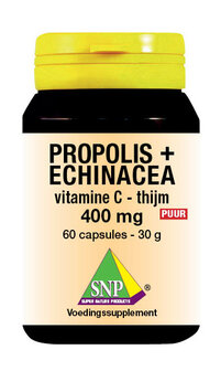 Propolis+echinacea - thijm- vitamine C 400mg puur SNP 60ca