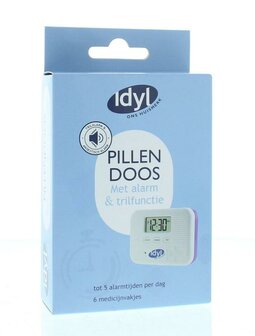 Pillendoos met alarm en trilfunctie 6-vaks Idyl 1st