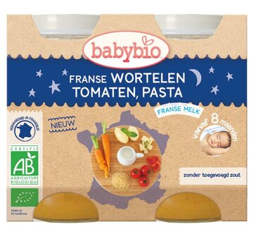 Wortel tomaat pasta 200 gram bio Babybio 2x200g