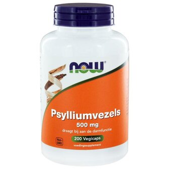 Psylliumvezels 500 mg NOW 200vc