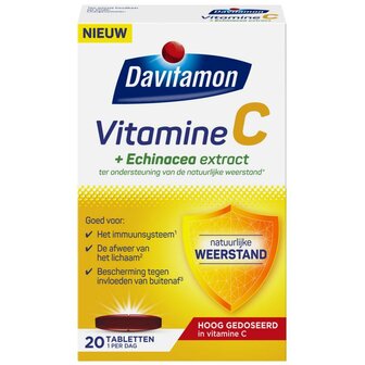Vitamine C + echinacea Davitamon 20st