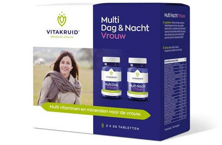 Multi dag &amp; nacht vrouw 2x30 tabletten Vitakruid 60tb