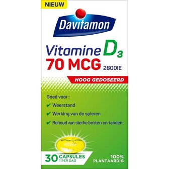Vitamine D 70 mcg plantaardig Davitamon 30tb