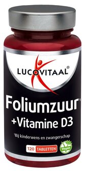 Foliumzuur + vitamine D3 tabletten Lucovitaal 120tb