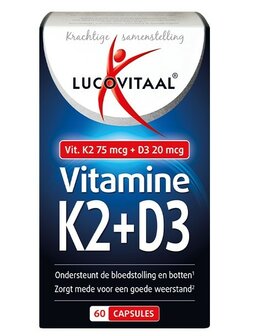 Vitamine K2 + D3 Lucovitaal 60ca