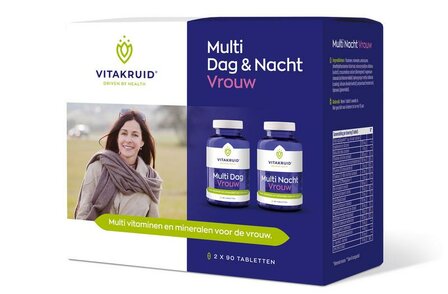 Multi dag &amp; nacht vrouw 2 x 90 tabletten Vitakruid 2x90st