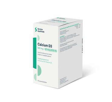 Calcium/Vitamine D3 500mg/800IE Service Apotheek 90kt