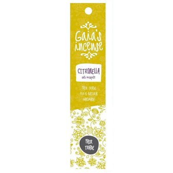 Wierook citronella Gaia's Incense 15st