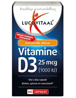 Vitamine D3 25mcg Lucovitaal 365ca