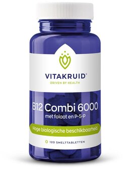 B12 Combi 6000 met folaat &amp; P-5-P Vitakruid 120tb