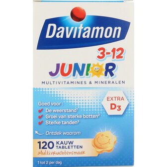 Junior 3+ multifruit Davitamon 120kt
